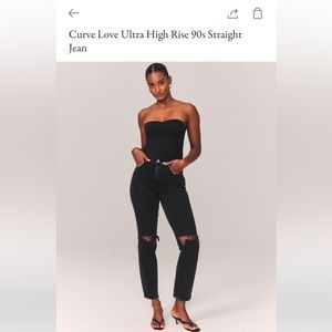 NWT Abercrombie Curve Love Ultra High Rise 90’s Straight Jean